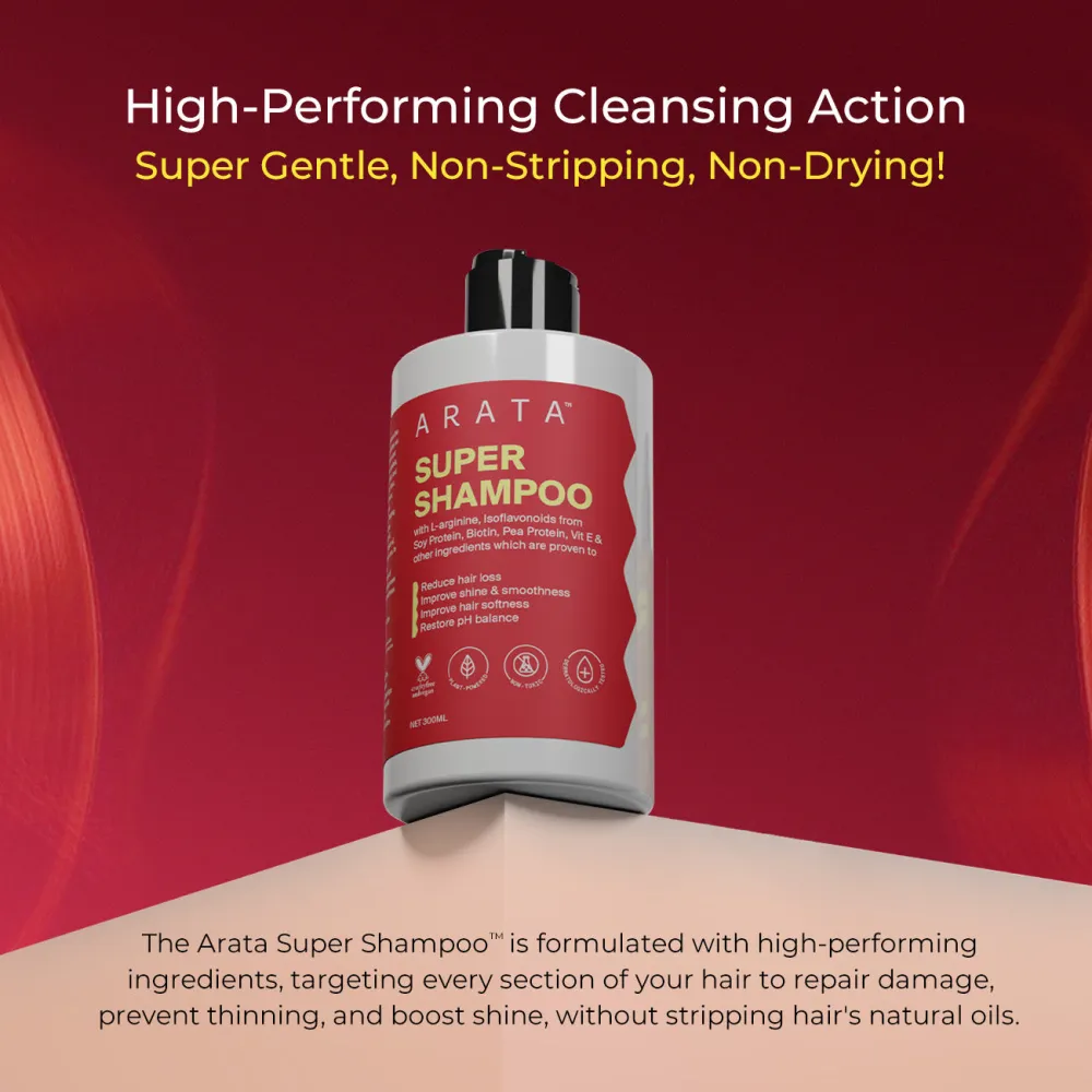 Biotin & Protein Rich  Super Shampooª for Daily Nourishment, Damage & Frizz Control - 300ml - Image 6