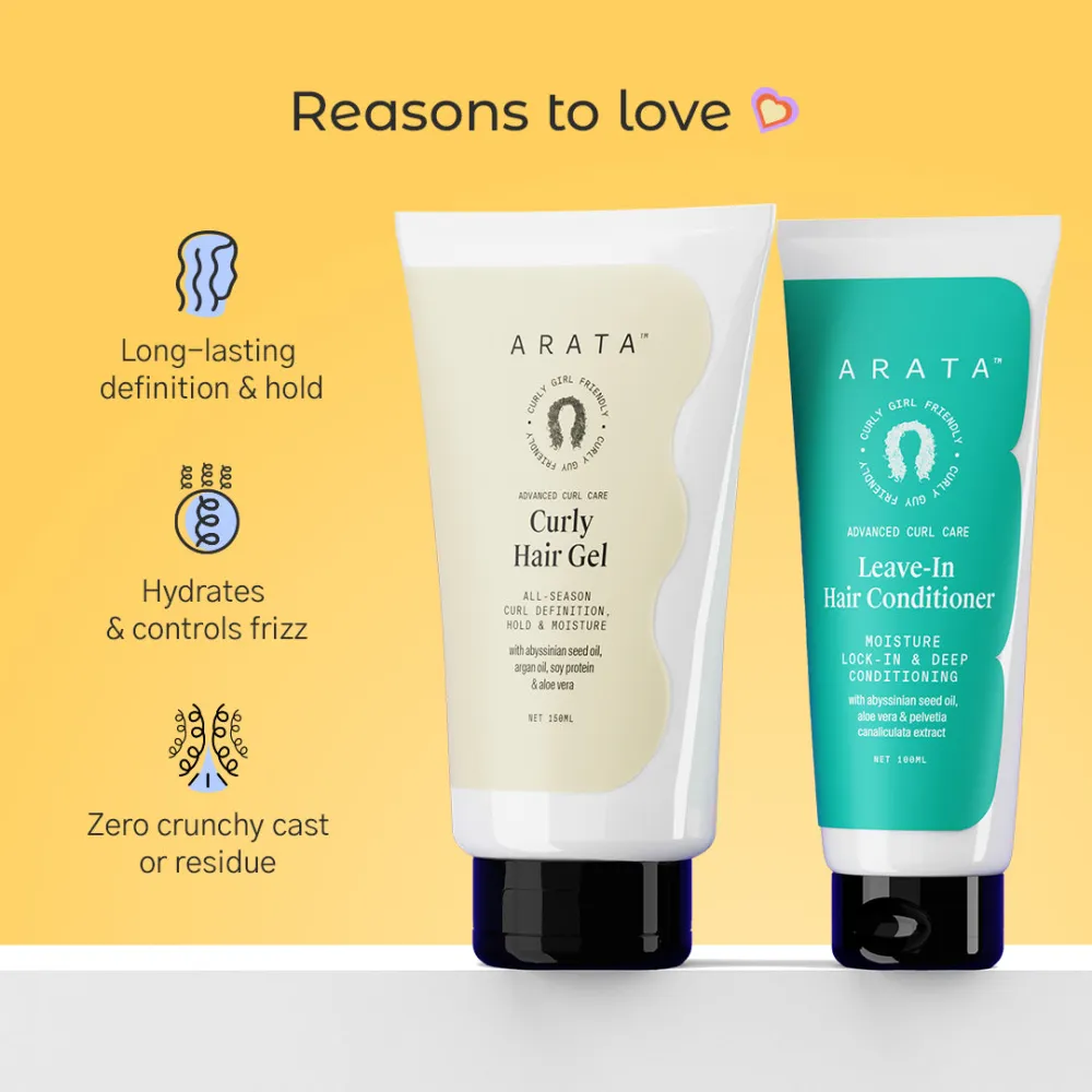 Advanced Curl Care Duo | Curly Hair Gel 150ml + Leave-In Conditioner 100ml - Image 3