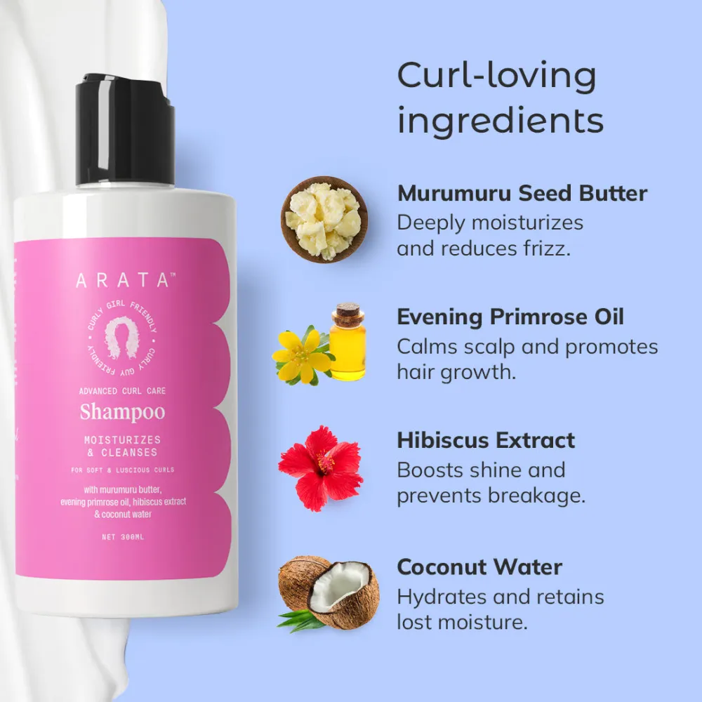 Arata Curl Cleansing Shampoo - 300ml - Image 3