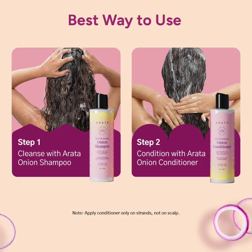 Hair Fall Defense Onion Shampoo for Root Strengthening- 200ml | Free Onion Conditioner- 200ml - Image 5