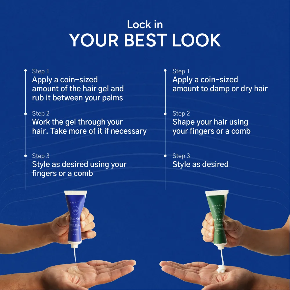 Hair Styling Combo (Mini) | Hair Styling Gel 50ml + Hair Styling Cream
50ml - Image 6