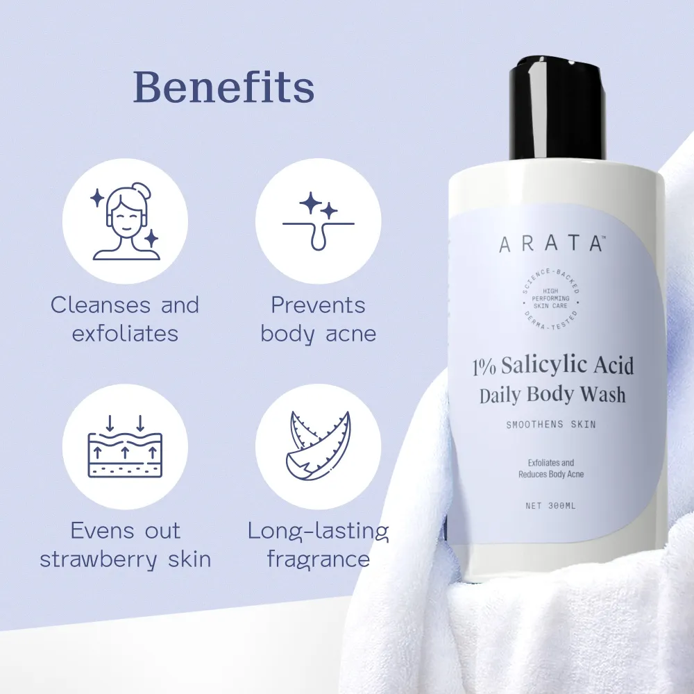 Arata 1% Salicylic Acid Daily Body Wash 300 ML BYOB - Image 3