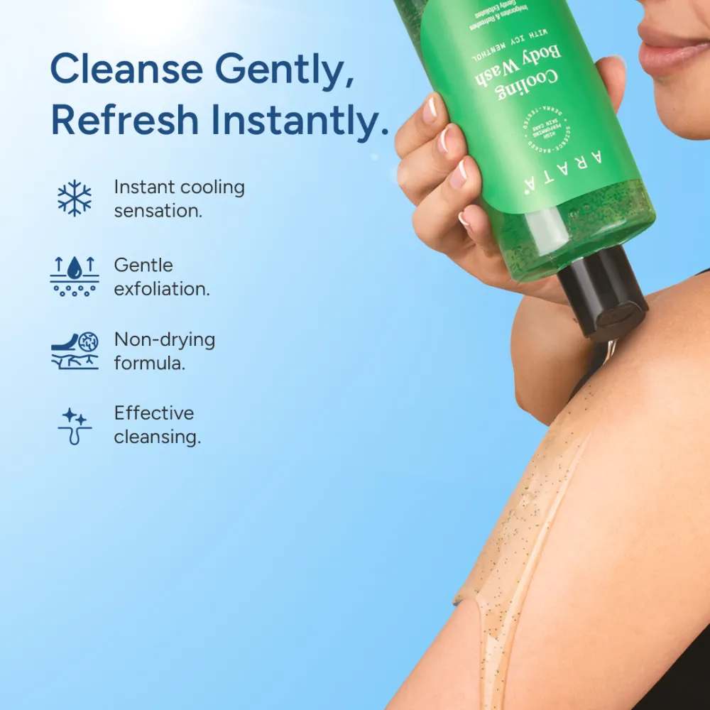 Cooling Body Wash With Menthol | Refreshes Skin | Gently Exfoliates and Smoothens Skin | 300 ML - Image 3