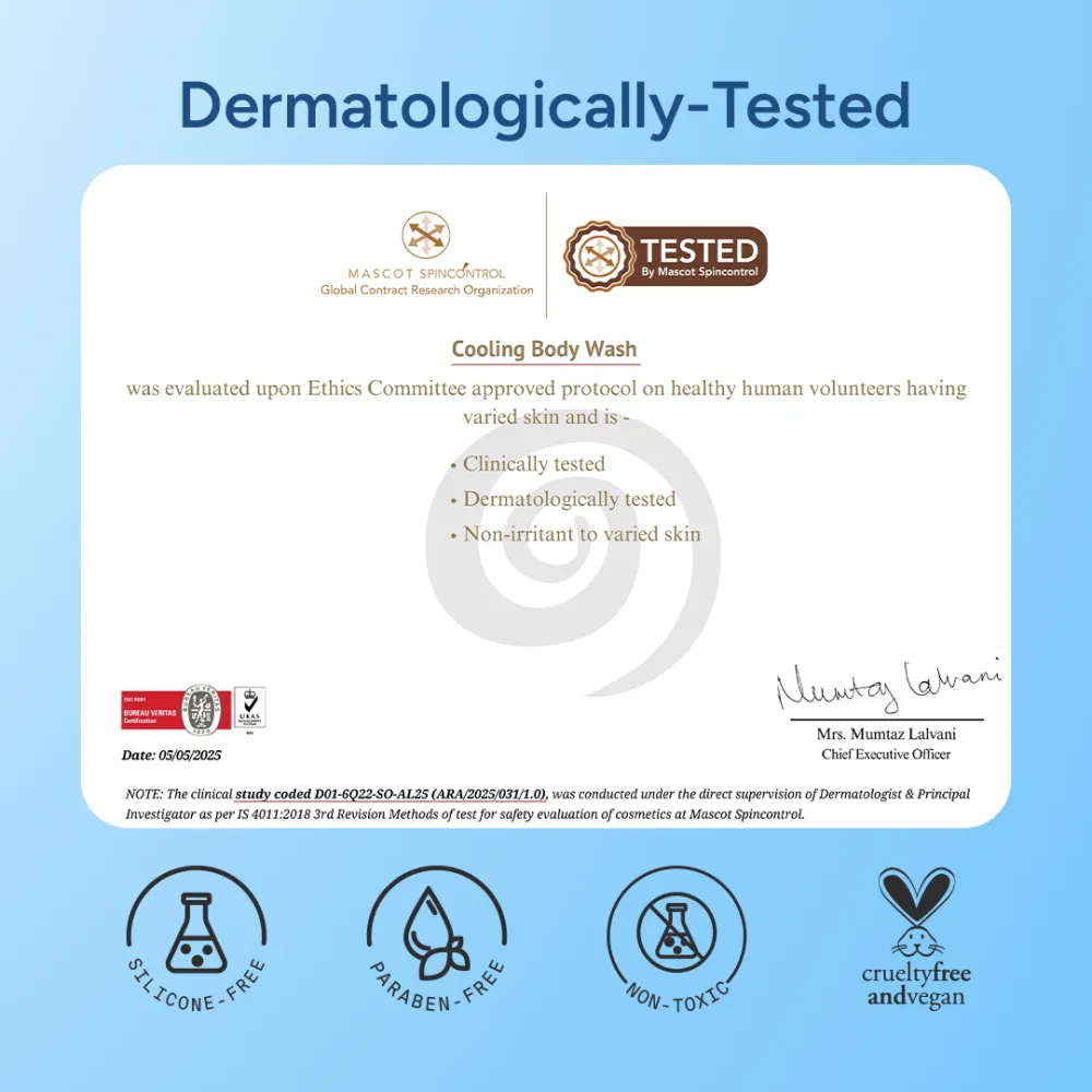 Cooling Body Wash With Menthol | Refreshes Skin | Gently Exfoliates and Smoothens Skin | 300 ML - Image 6