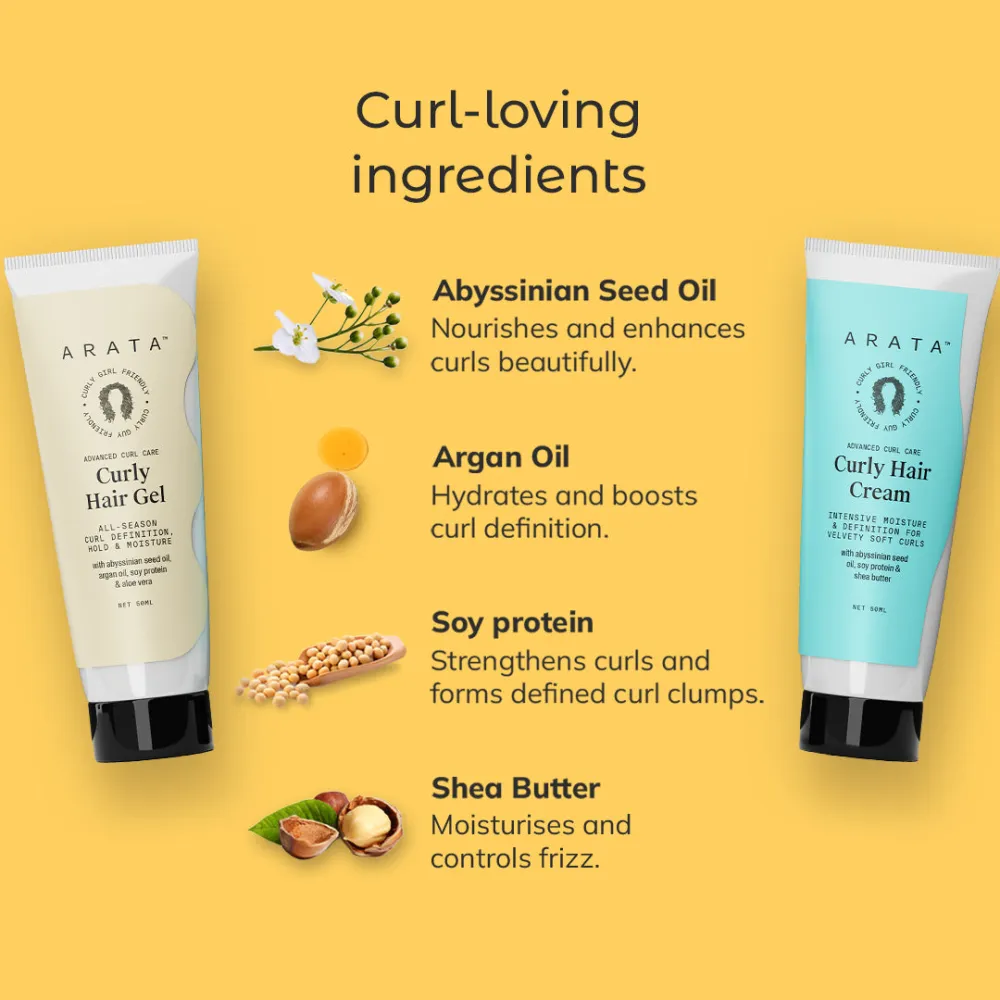 Curl Styling Combo (Mini) | Curly Hair Gel + Curly Hair Cream - Image 4