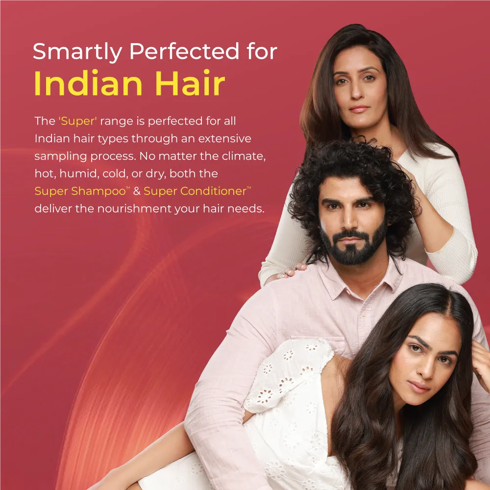 Super Moisture Duo with Biotin & Vegan Keratin for Dry & Damaged Hair - Super Shampoo (300ml) + Super Conditioner (200ml) - Image 6
