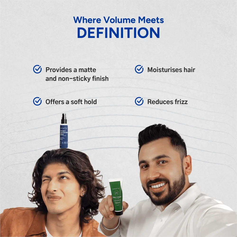 Instant Volume & Moisture Value Pack (Mini) | Sea Salt Hair Texture Spray 50ml + Styling Hair Cream 50ml - Image 2