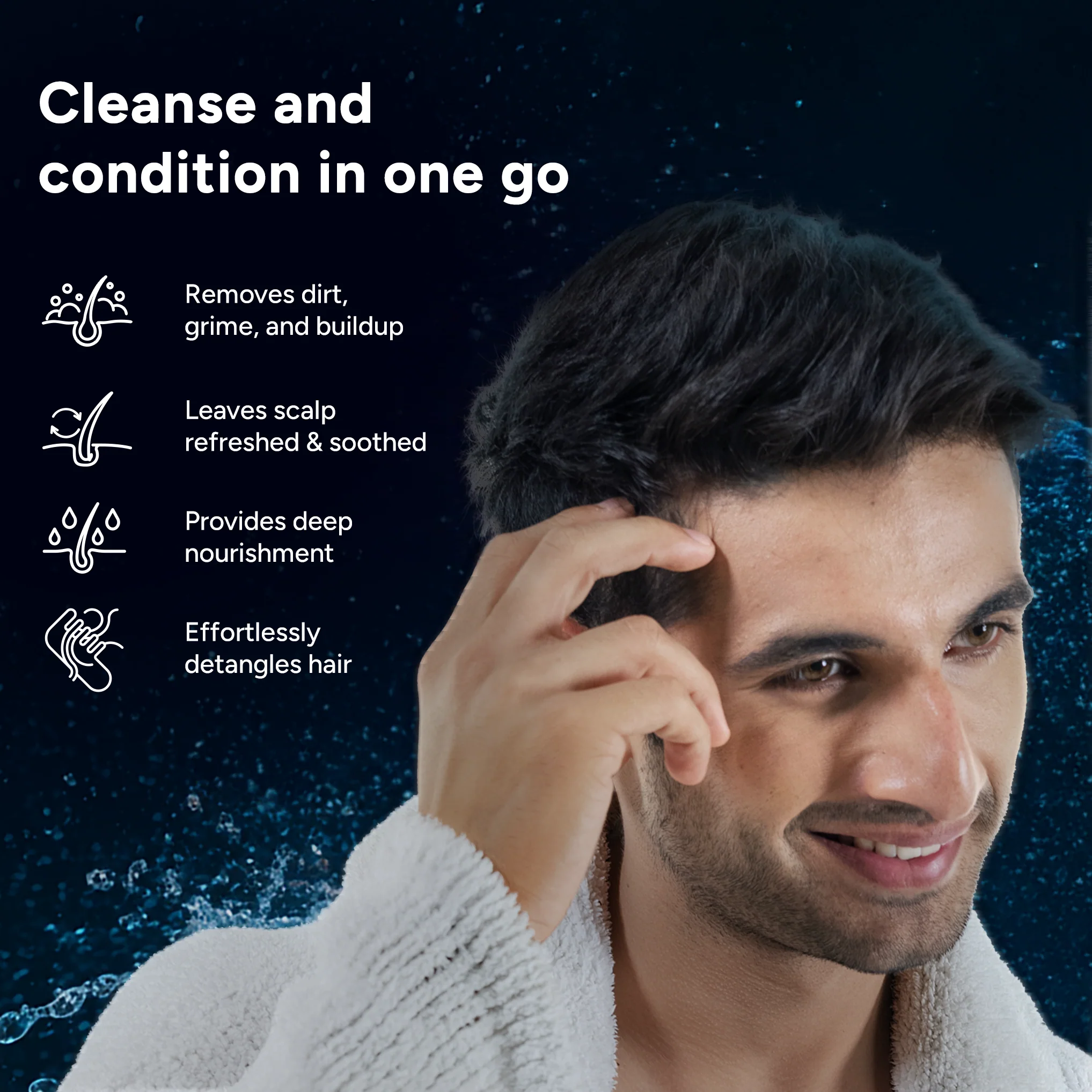 Menthol Ice Burst 2-in-1 Shampoo + Conditioner | Removes Scalp Buildup and Deeply Hydrates Strands | With 1% Salicylic Acid (Pack of 3) - Image 4
