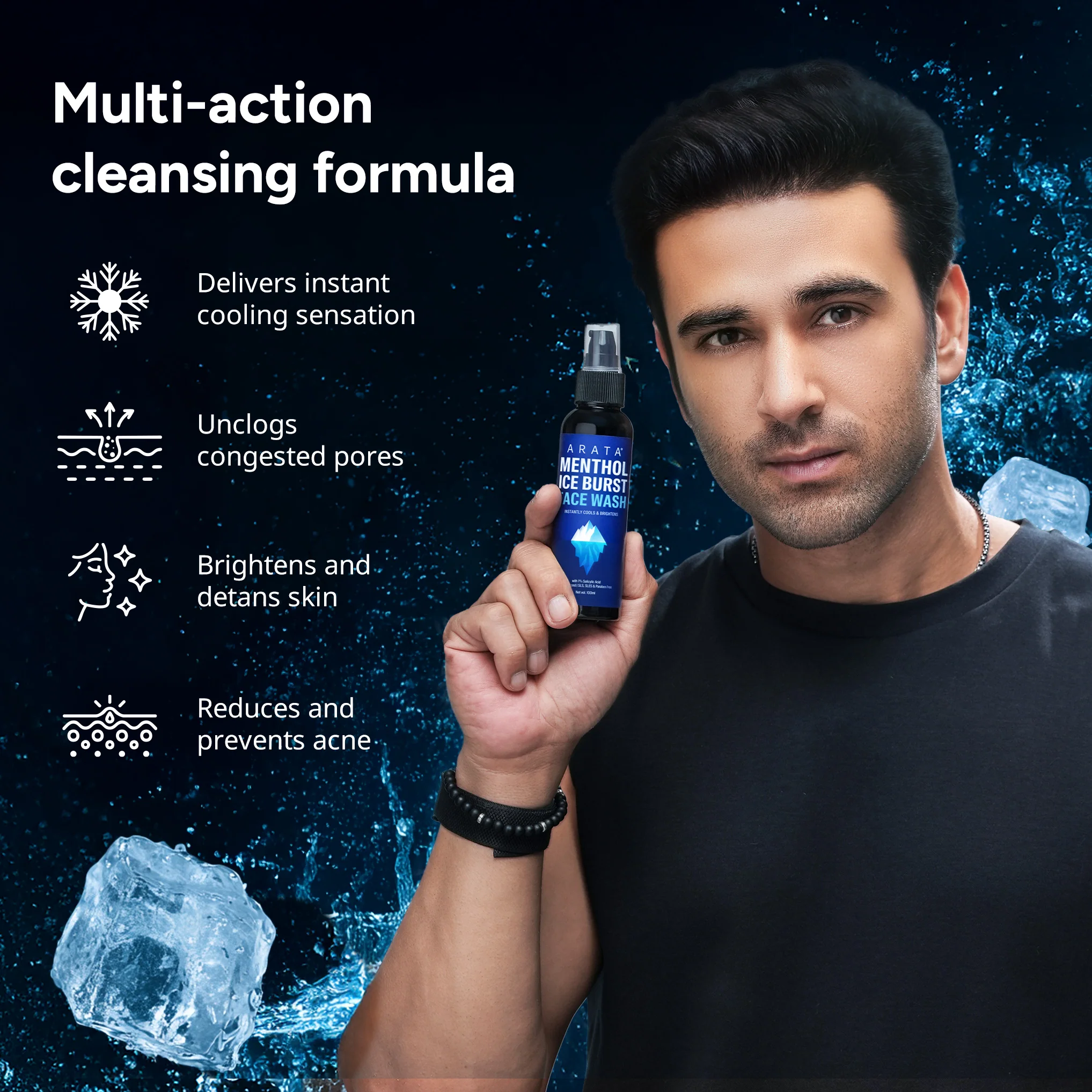 Menthol Ice Burst Face Wash 100ML AFL - Image 4