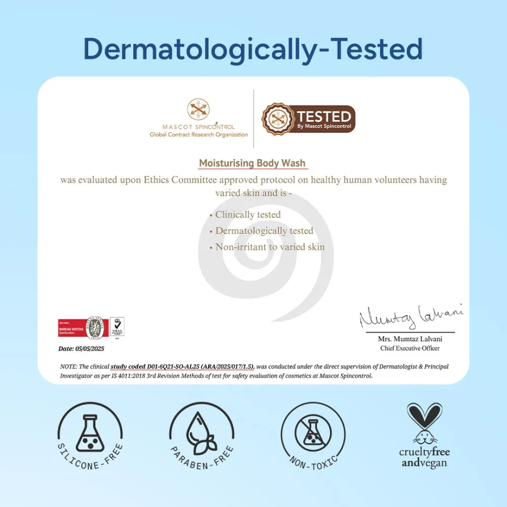 Moisturising Body Wash for Dry and Dehydrated Skin with Shea Butter | Softens Skin | 300ml - Image 5