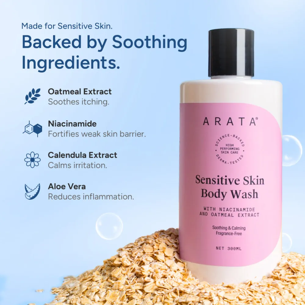 Sensitive Skin Body Wash with Niacinamide | Gently Cleanses | Reduces Irritation & Inflammation | Smooth & Hydrated Skin | Repairs Skin Barrier | 300 ML - Image 3