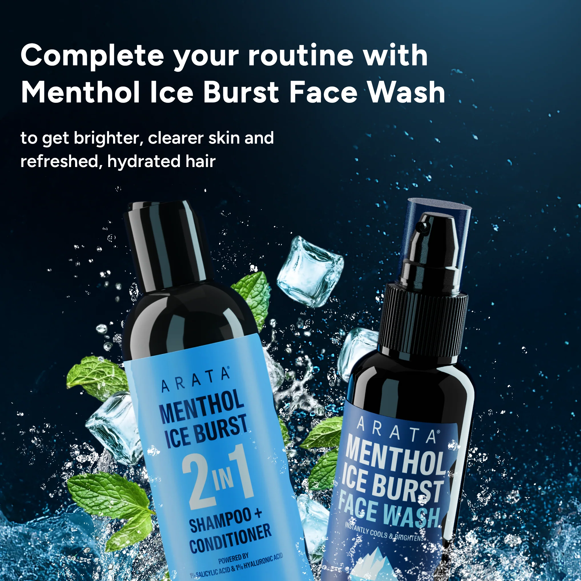 Menthol Ice Burst 2-in-1 Shampoo + Conditioner | Removes Scalp Buildup and Deeply Hydrates Strands | With 1% Salicylic Acid - Image 6