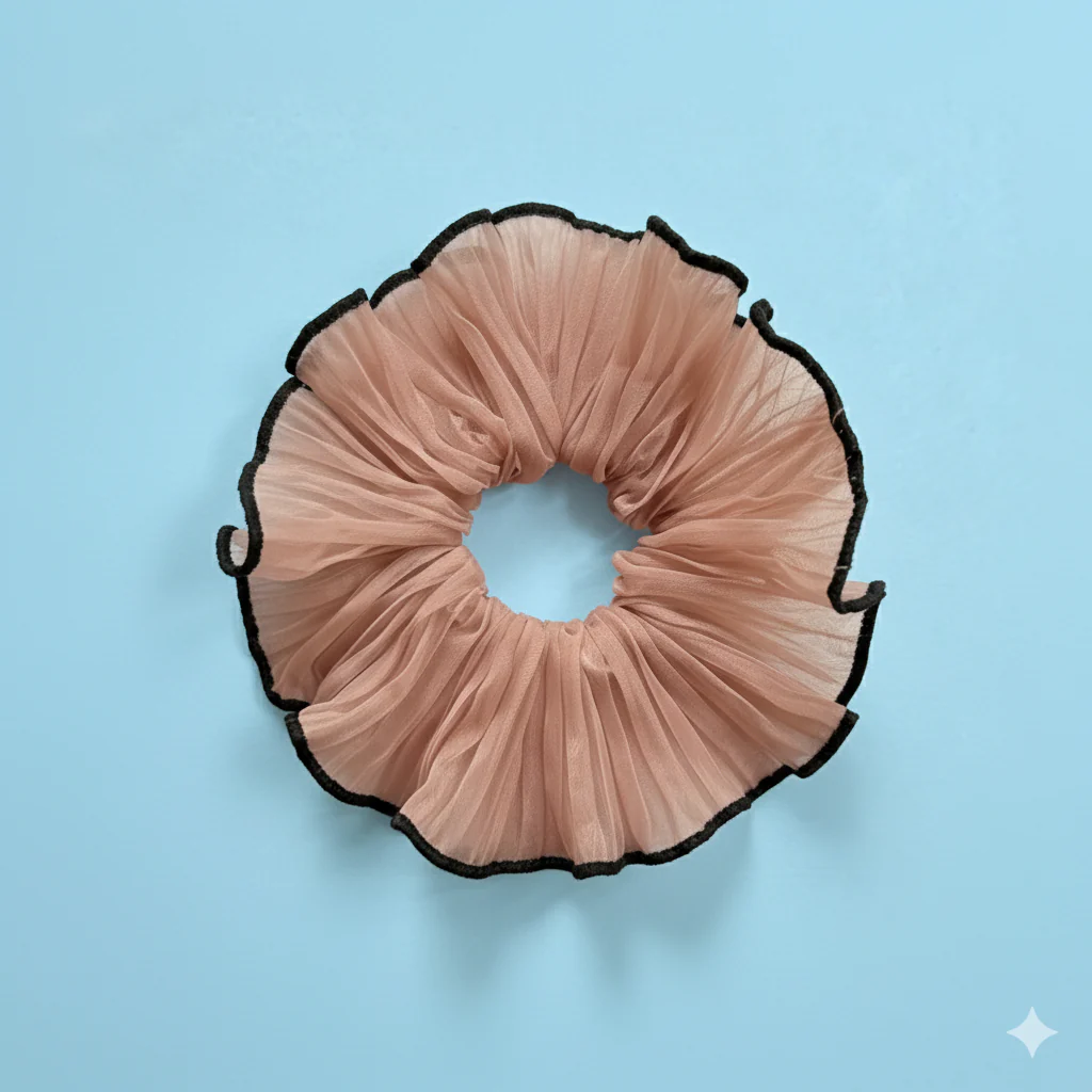 Sheer Organza Pleated Scrunchie - Image 10