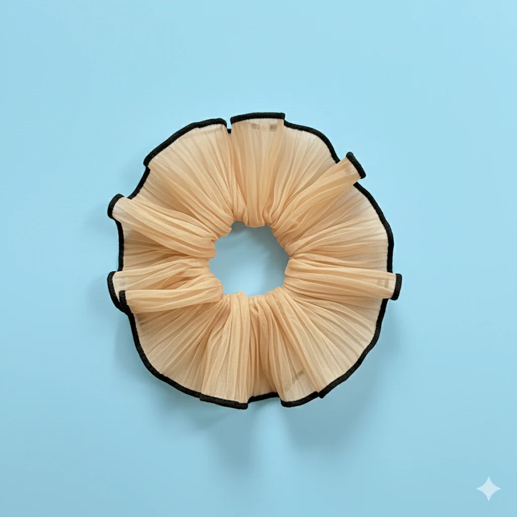 Sheer Organza Pleated Scrunchie - Image 11