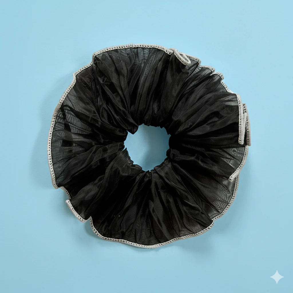 Sheer Organza Pleated Scrunchie - Image 12