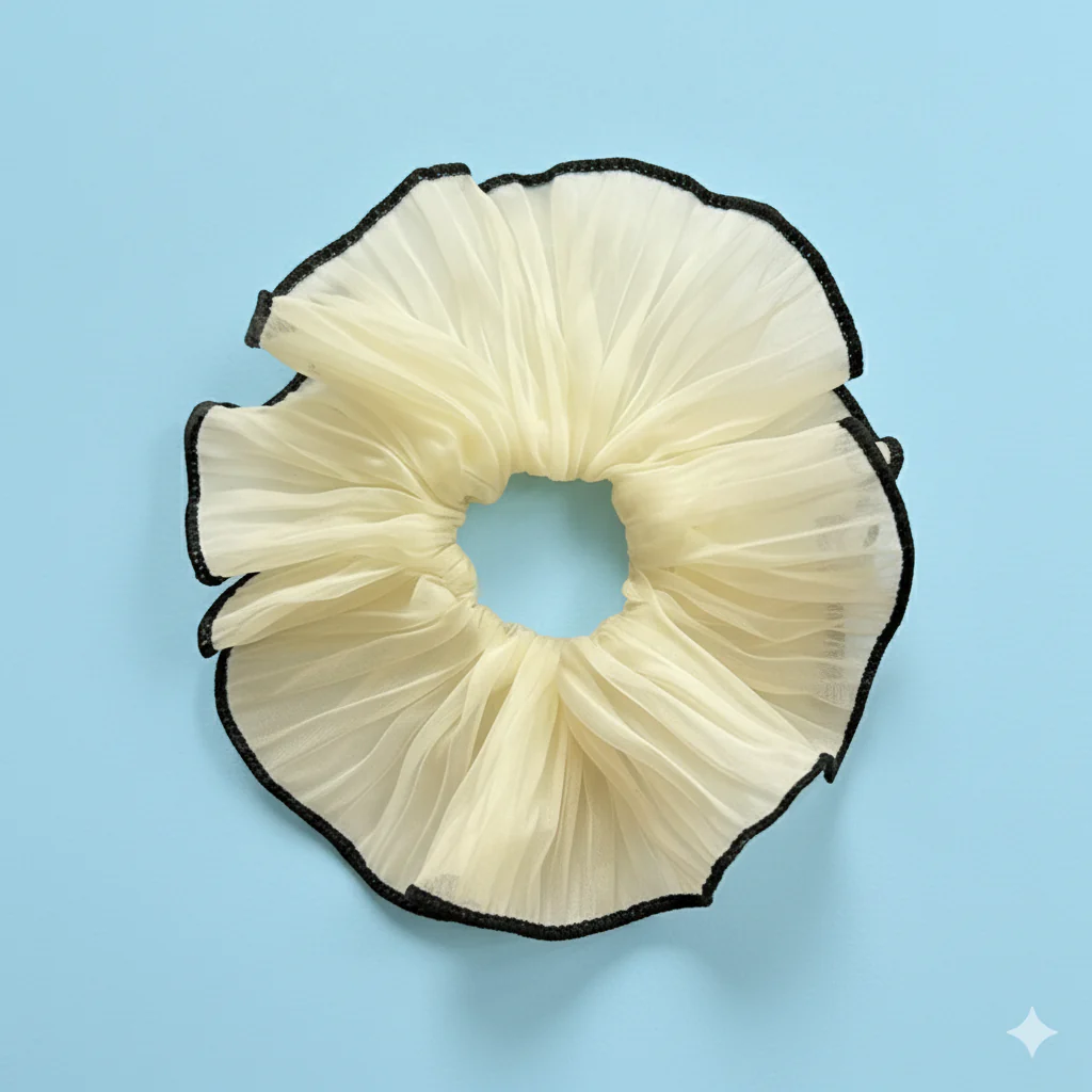 Sheer Organza Pleated Scrunchie - Image 13