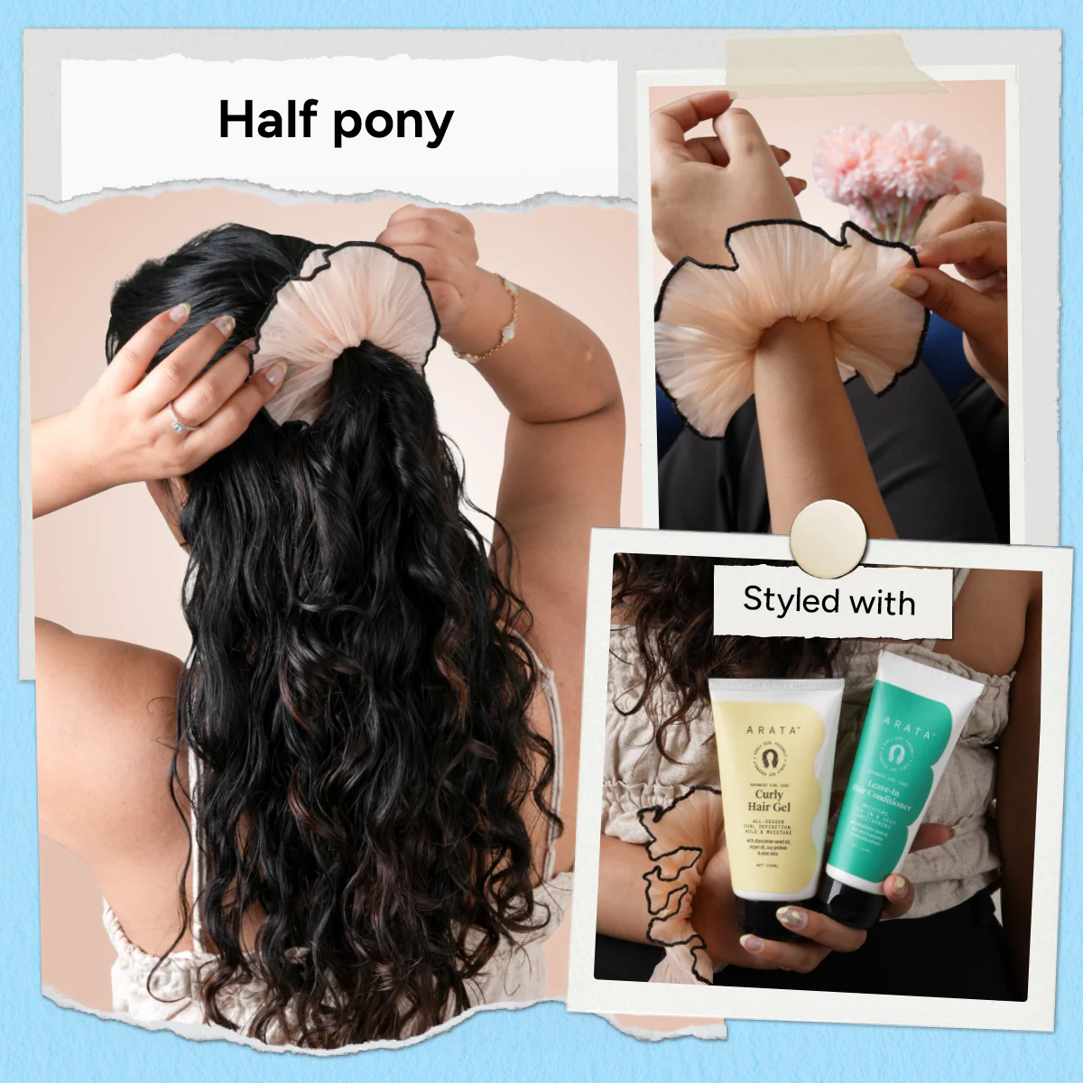 Sheer Organza Pleated Scrunchie - Image 7