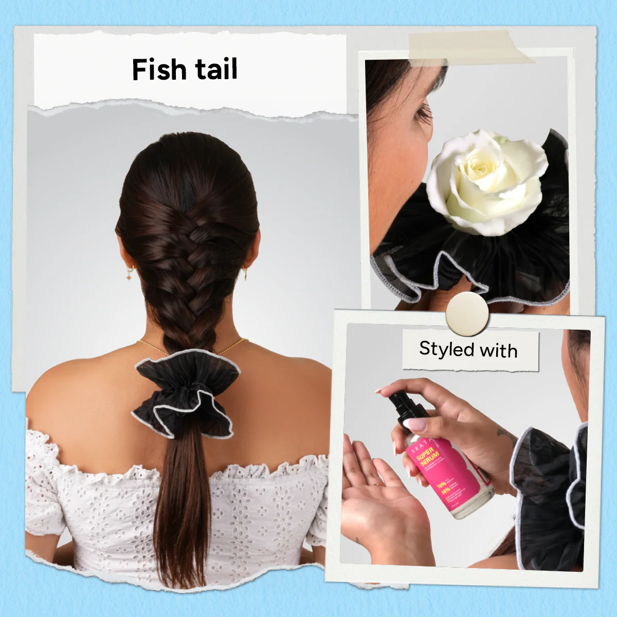 Sheer Organza Pleated Scrunchie - Image 8