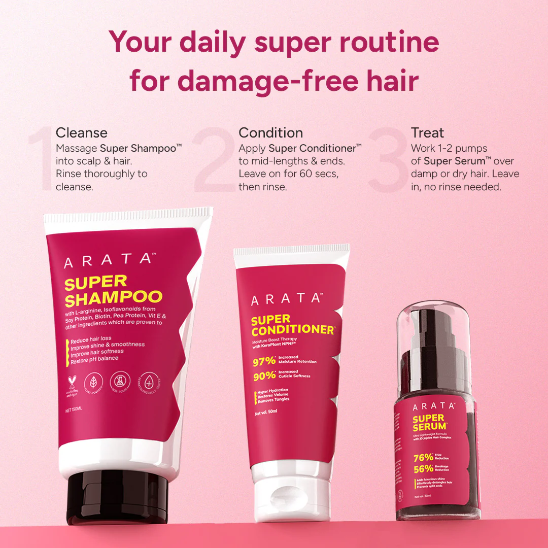 Arata - No Damage Super Box |  Super Shampoo, Super Conditioner & Super Serum - Image 8