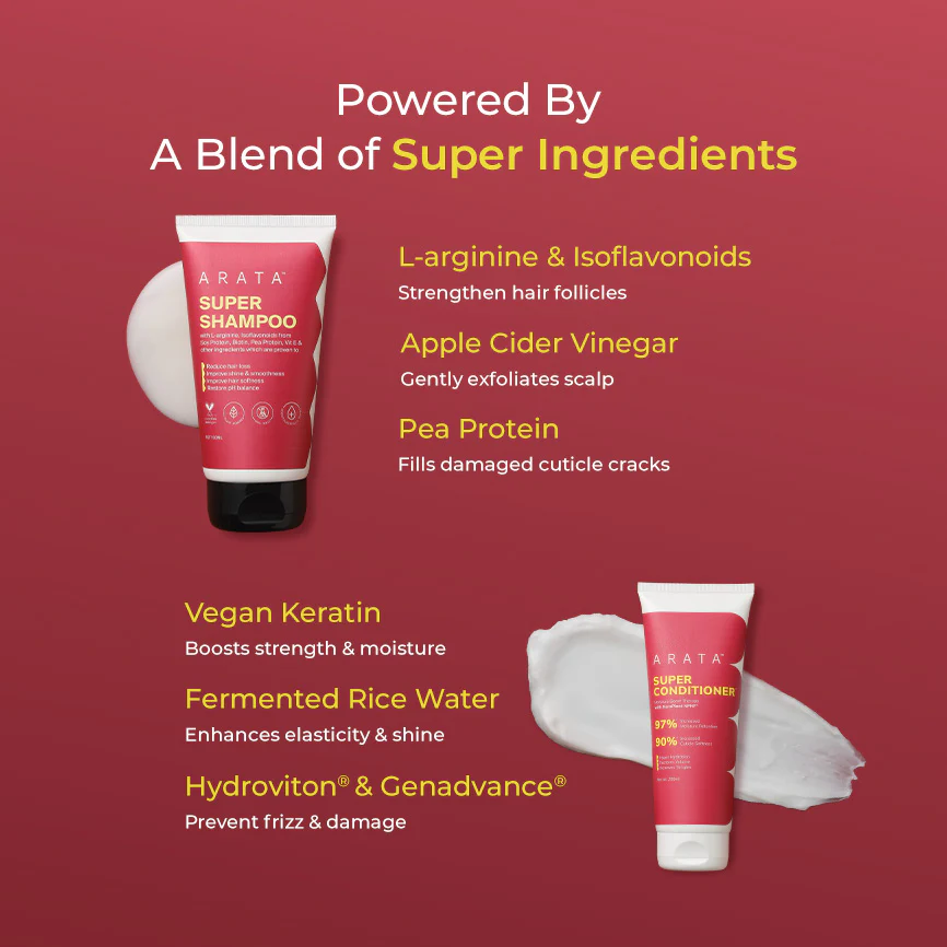 Super Moisture Duo with Biotin & Vegan Keratin for Dry & Damaged Hair Mini - Super Shampoo (150ml) + Super Conditioner (50ml) - Image 3