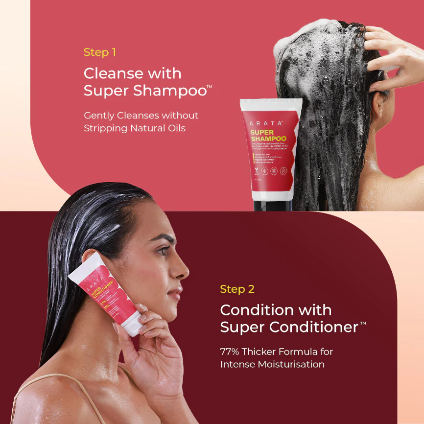 Super Moisture Duo with Biotin & Vegan Keratin for Dry & Damaged Hair Mini - Super Shampoo (150ml) + Super Conditioner (50ml) - Image 5