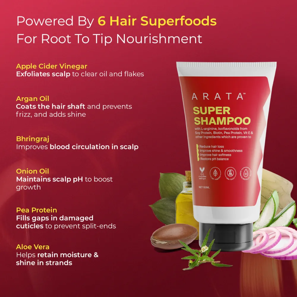 Biotin & Protein Rich Super Shampoo for Damage & Frizz Control - 150ml (Travel Size) - Image 4